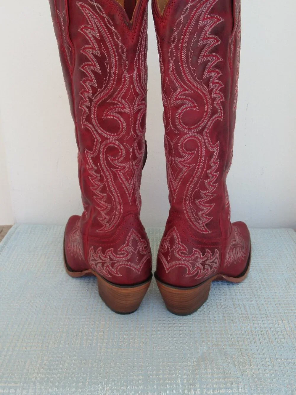 NEW Durango Women's Crush Crimson Red, Snip Toe, Tall Cowboy Boots Dark Red